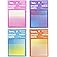 Gradient Transparent Sticky Notes, 8x8 cm See Through Notes for Annotating Bible Journaling Office Supplies, 50 Sheets/Pad, 4