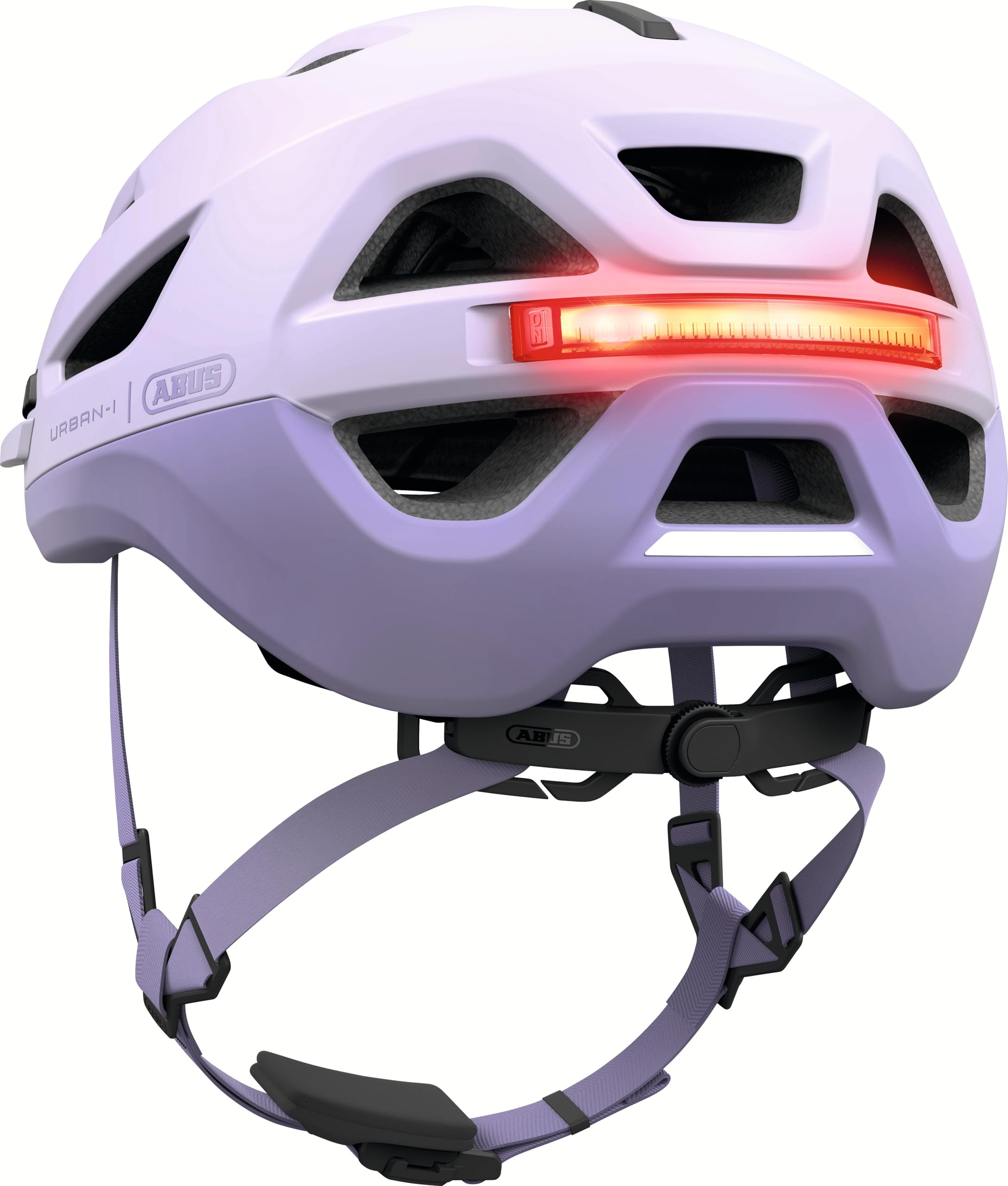 ABUS Kask miejski Urban-I 4.0 ACE – kask rowerowy z ładowanym światłem tylnym, 4 tryby świecenia, daszek, otwór na warkocz i magnetyczne zamknięcie – dla młodzieży, kobiet i mężczyzn