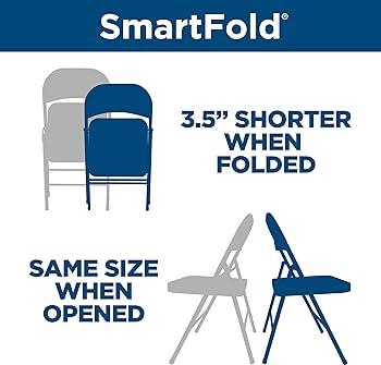 Amazon.com: Cosco SmartFold All-Steel Folding Chair, 4-Pack