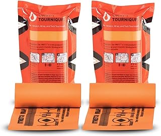 SWAT-T™ Tourniquet Orange 2 Pack by Safeguard Medical, Emergency First Aid Equipment for Massive Hemorrhage Control, Made in The USA