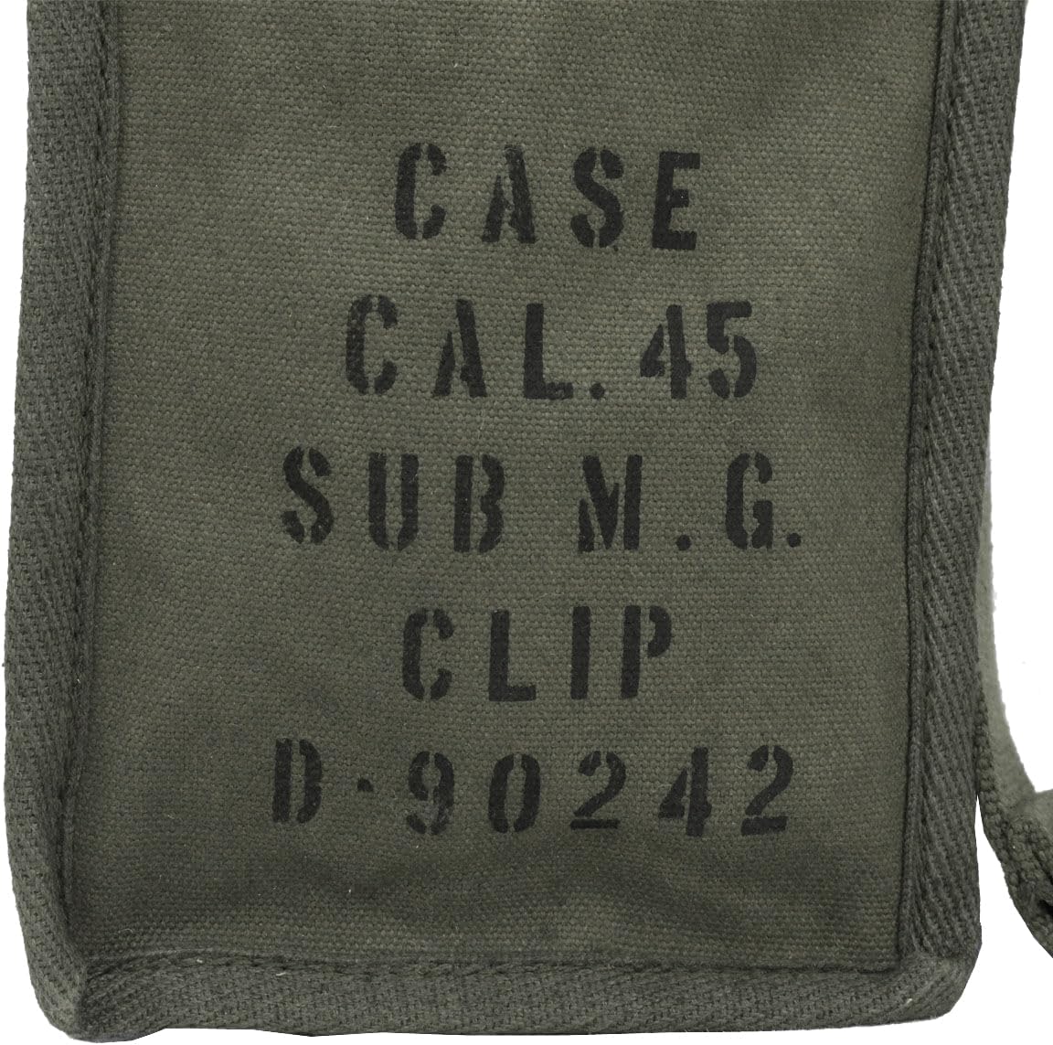 CALYX Reproduction U.S. WWII .45cal M3/M3A1 Grease Gun or Thompson Magazine Carry Case Pouch- OD Green Canvas Ammo Pouch