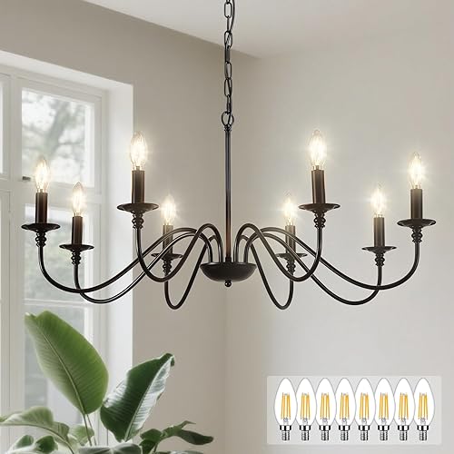 Depuley Lámpara colgante de tejido rústico, 3 luces colgantes de metal con acabado de cuerda de cáñamo, cadena ajustable de 39 pulgadas, candelabros