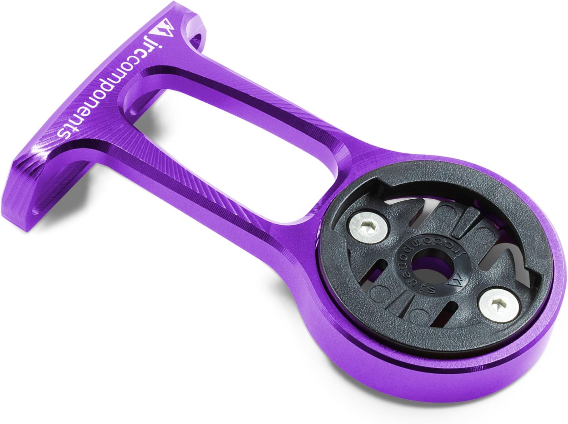 JRC Components Stem Out Front Mount | Compatible with Garmin Edge Series Devices | Lightweight CNC 6061 Aluminium Body - Purple