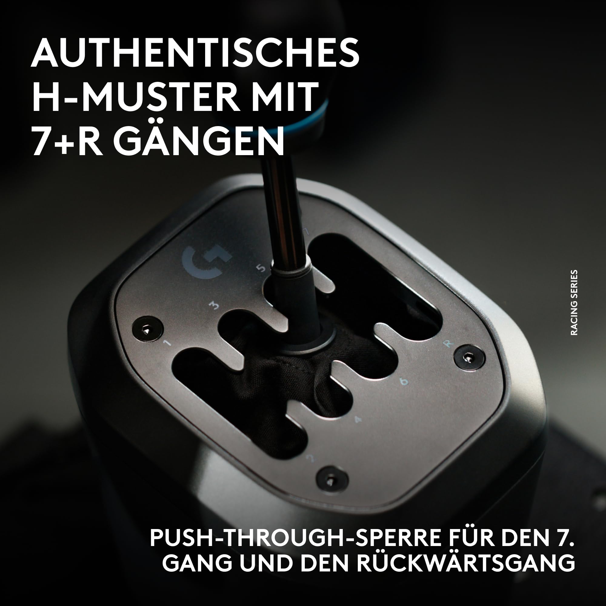 Logitech G RS50 System, 3-teiliges Sim-Racing-Lenkrad-Setup | RS-Nabe + RS-H-Schalthebel – Sim-Schalthebel, PRO, RS50 Wheel Base Kompatibel mit PS5, PS4, PC – Schwarz