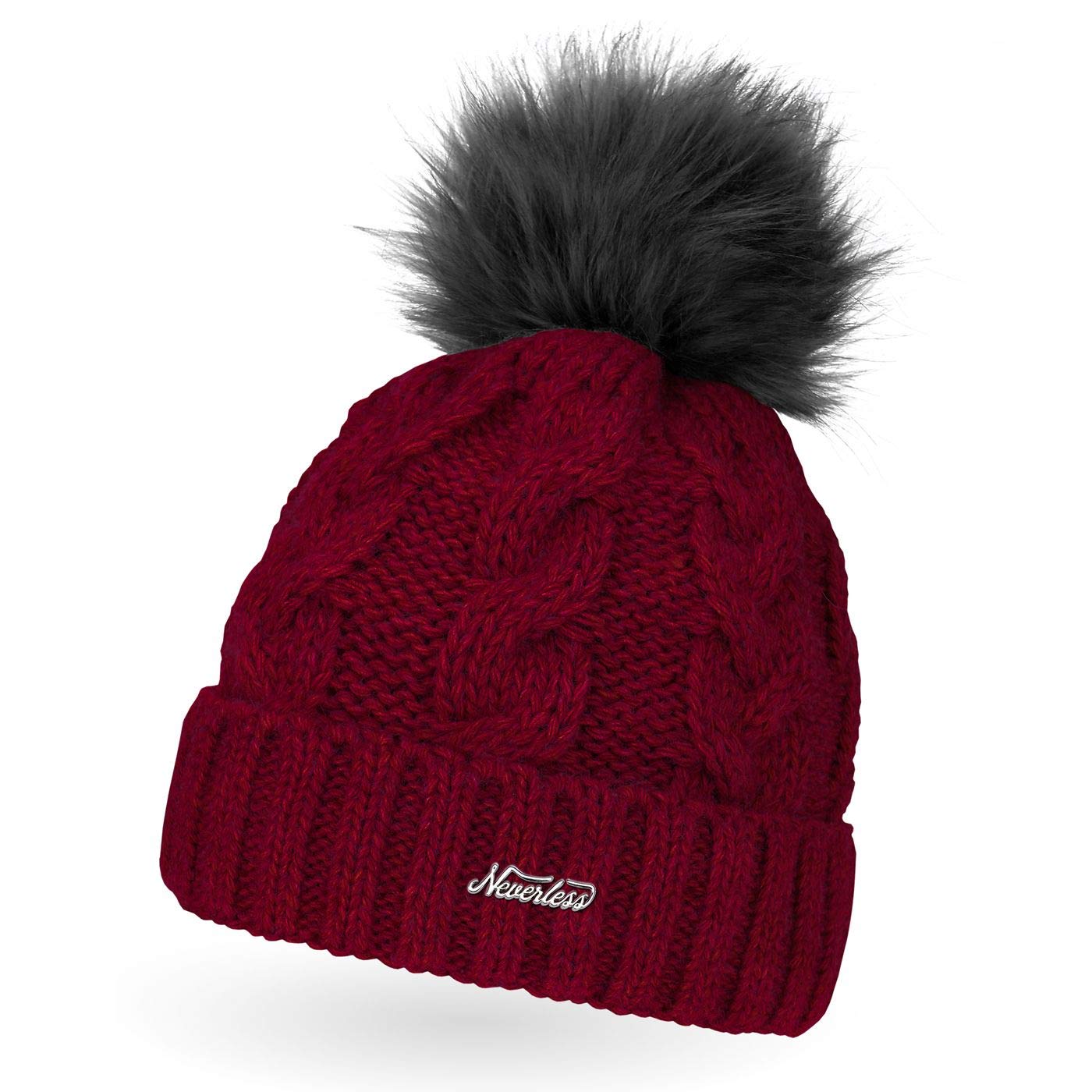 ᐅ Caspar Bommelmütze MU200 Gefütterte Damen Winter Strickmütze Mit XL Bommel S0p0i0hd