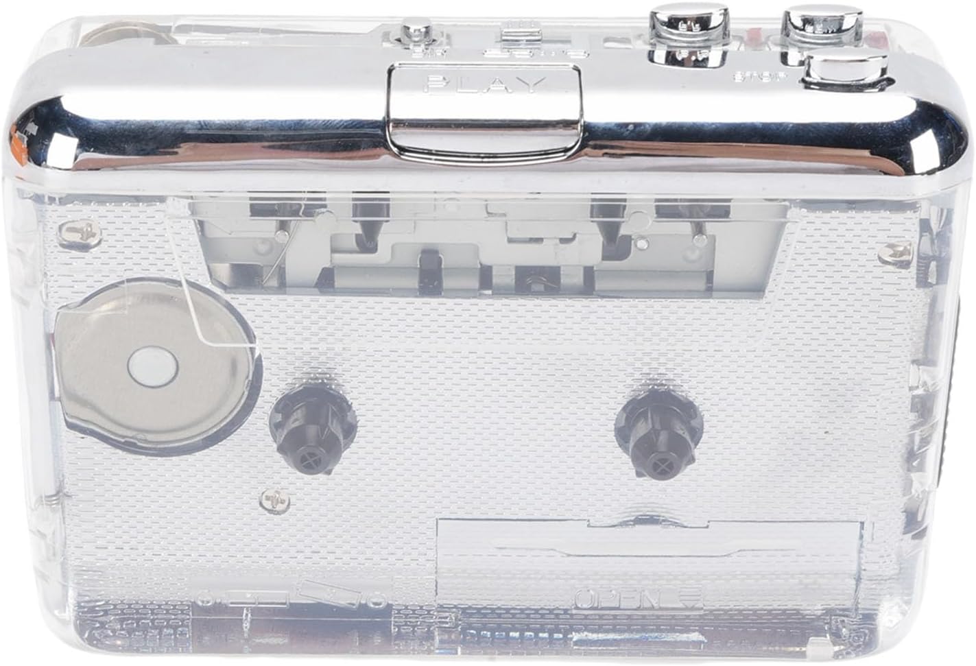 Yoidesu Portable Cassette Player, USB C Cassette to MP3 Converter Built in Copper Wheel Mechanism Auto Rewind with Retro Headphones for PC Laptop Music Conversion