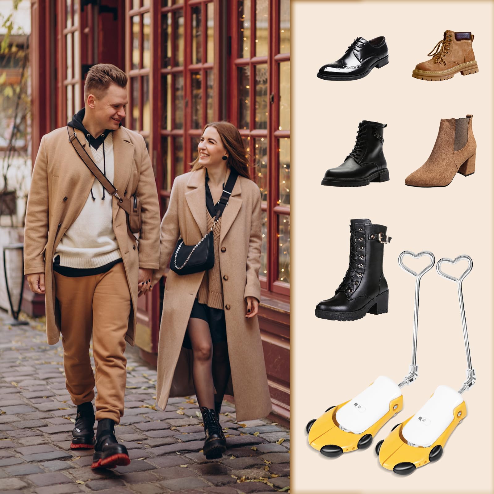 Estirador de botas, árboles de zapatos, estiradores de botas para botas vaqueras, hombres y mujeres, estirador de zapatos ajustable de pies anchos y largo alto, ancho, expansor de cuero