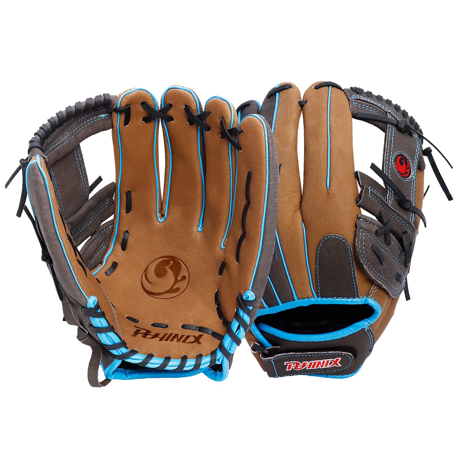 PHINIX 13 Inch Slowpitch All Pigskin Softball Gloves Multiple Colors