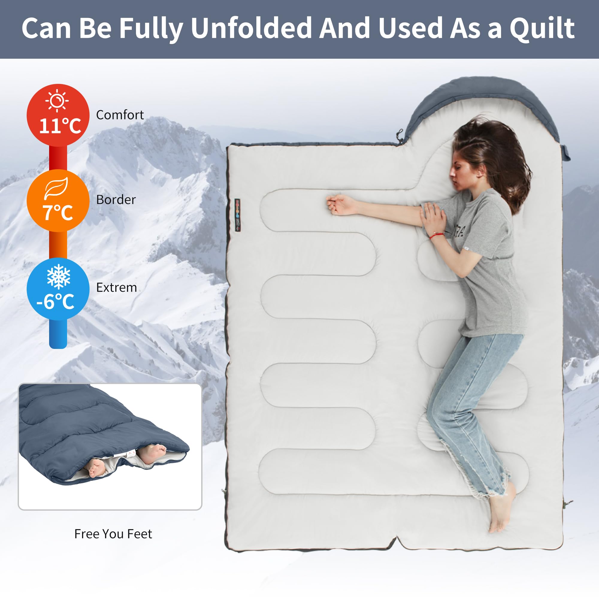 Naturehike Sacco a Pelo,3 Stagioni per Adulti,Gemellabile L e R,Oversize 220x85cm,Ultraleggero Portatile Compatto con Sacca di Compressione,Combina Matrimoniale