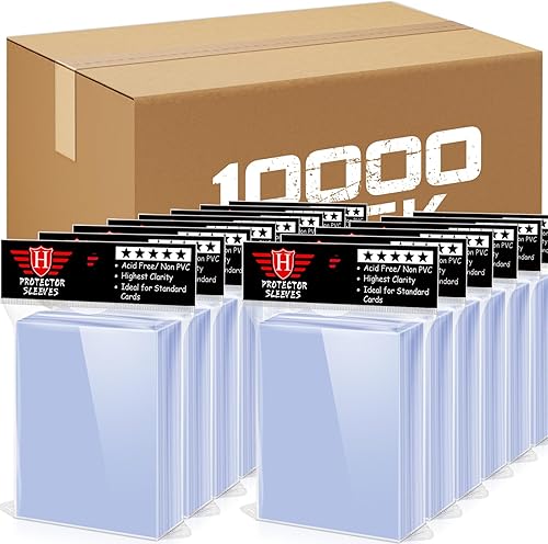 Miniatura 10 de 1200 fundas transparentes para tarjetas intercambiables, fundas de plástico suave para tarjetas de béisbol, tarjetas deportivas, tarjetas de juego
