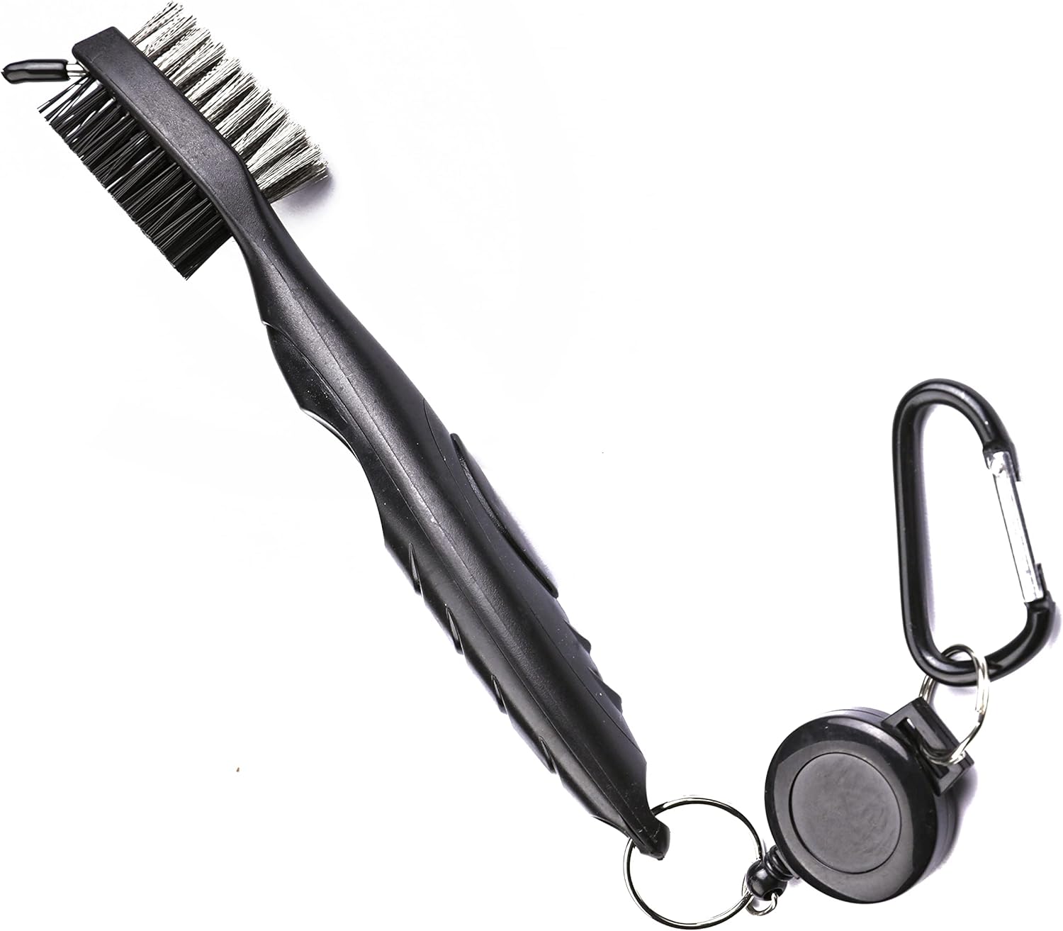 Golf Towels, Microfiber Waffle Pattern Tri-fold Golf Towel - Brush Tool Kit with Club Groove Cleaner, with Clip Men Women Golf Gifts (Purple Towel+Black Brush) - Image 5