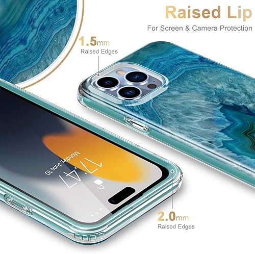 Miniatura 3 de Esdot Funda para iPhone 15 Pro con protector de pantalla integrado, funda duradera con diseños de moda para mujeres y niñas, elegante funda