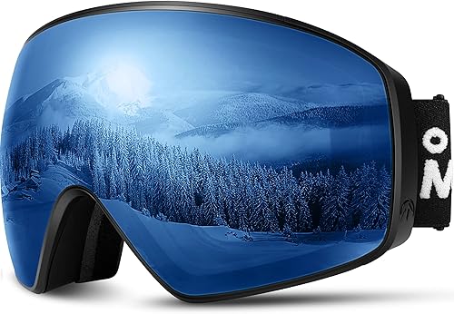 OutdoorMaster Gafas de esquí Horizon - Gafas de snowboard con lente magnética intercambiable, sin marco