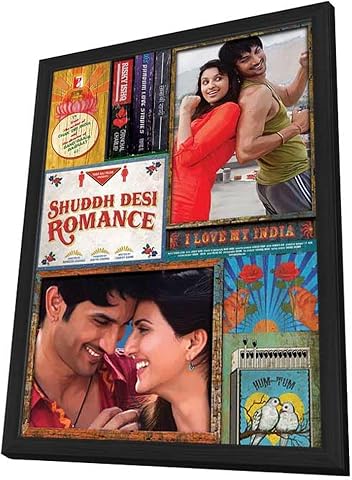 ArtFuzz Shuddh Desi Romance 24 x 36 Movie Poster - Indian Style A in Deluxe Alum
