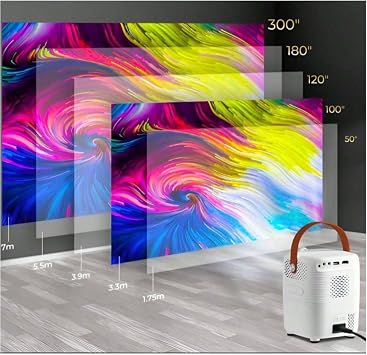 Tastech Android Mini Projeksiyon Cihazi Wifi Bluetooth Usb 4K 1080P Ev Sinema Yansitma Cihazi Beyaz