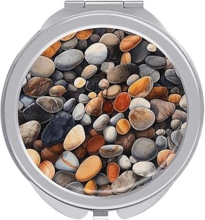 Rocks and Pebbles Espejo de maquillaje de via...