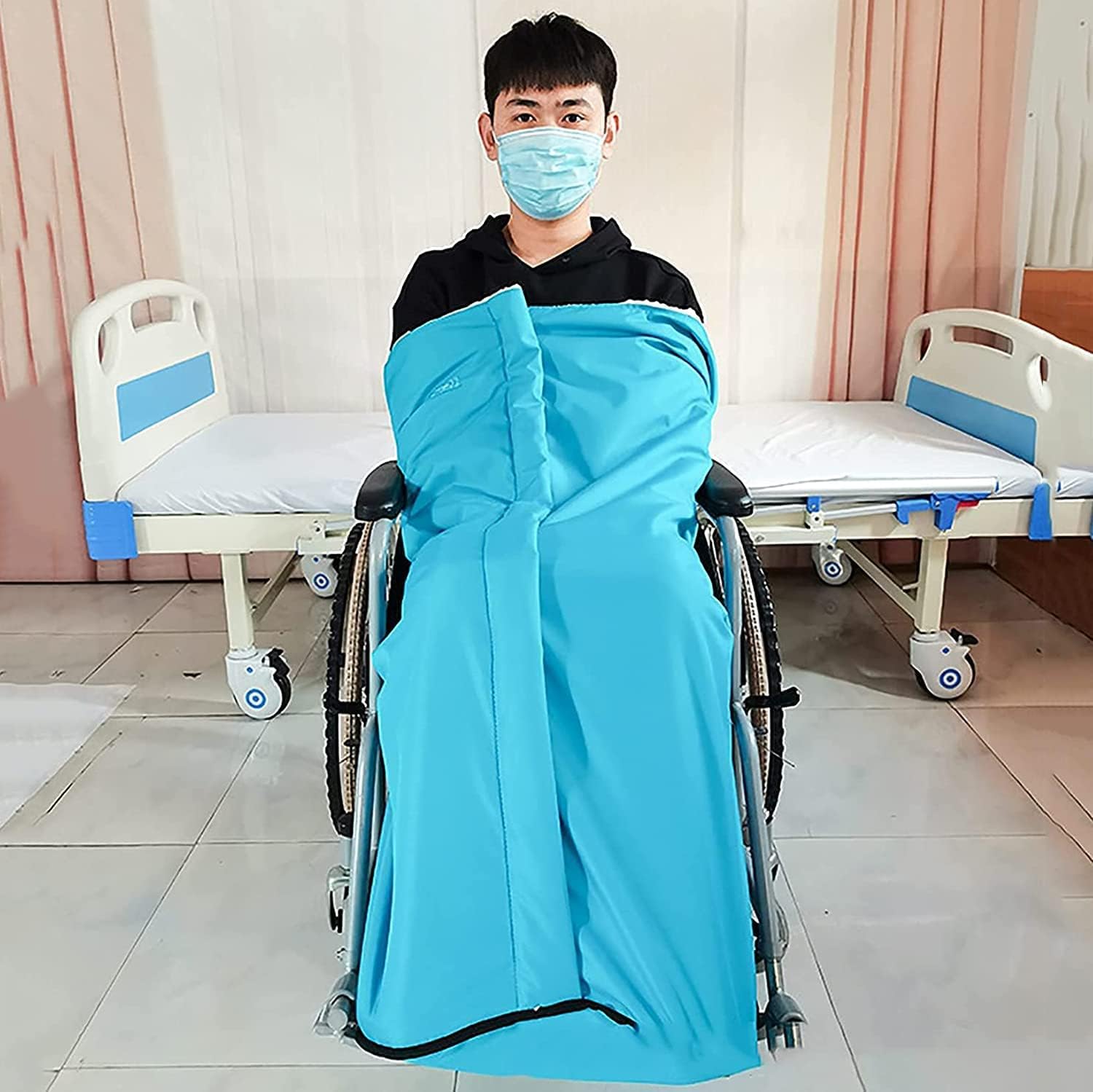 Manta Cálida Y a Prueba De Viento Para Silla De Ruedas, Forro Polar, Cálida Y Cálida Envoltura Para Piernas Con Cremallera, Adecuada Para Silla De Ruedas Funda Cálida Para El Hogar, Al Aire Libre