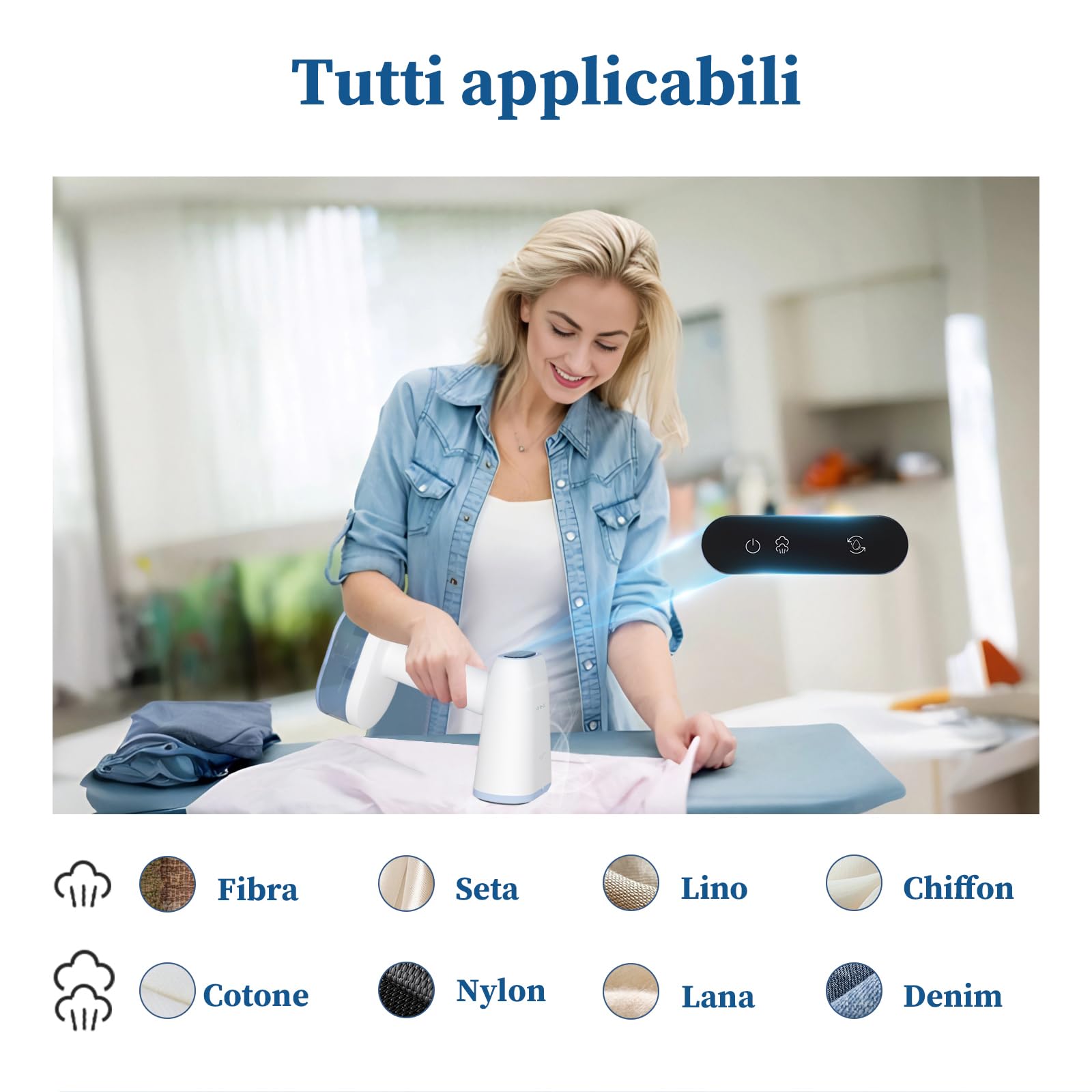 Stiratrice a vapore portatile 1600W 250ml riscaldamento 25s spegnimento automatico autopulizia