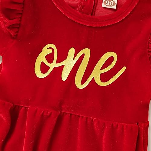 Miniatura 10 de GRNSHTS Ropa de terciopelo para el primer cumpleaños para niña, mameluco de manga larga + diadema, 2 piezas para pastel