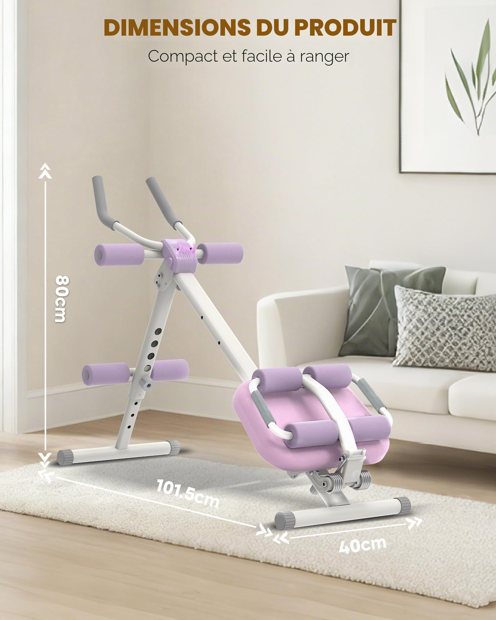 GUUG Machine Abdo Appareil Abdominaux: Multifonction Abdominaux Pliable Musculation Appareil d'appartementSport Maison pour Femmes et Hommes Machine de Musculation