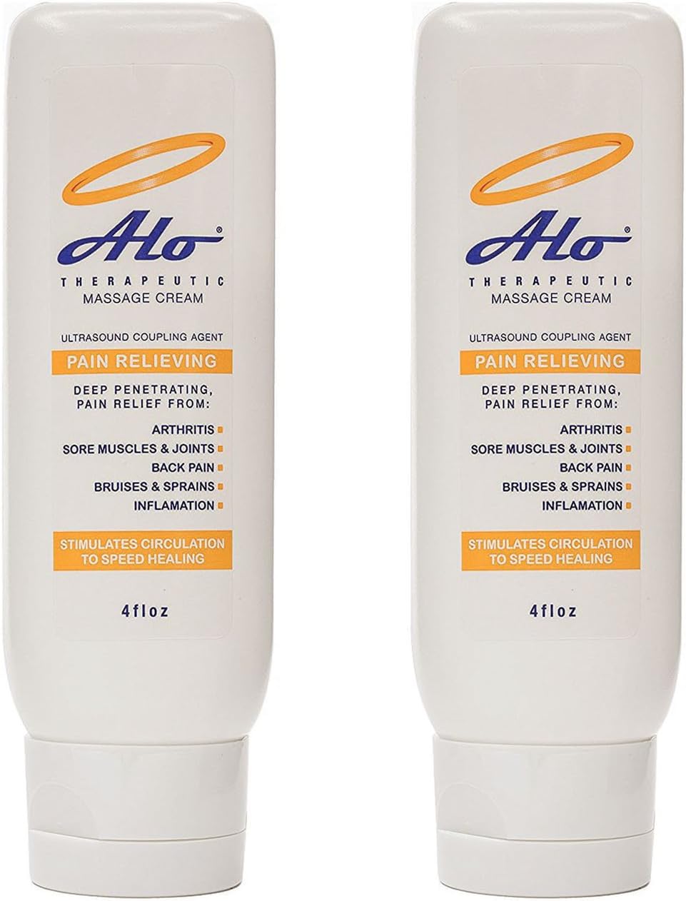 ALO Pain Relief Cream Therapy (4 oz, Pack of 2) For Arthritis, Back Pain, Sciatica, Plantar Fasciitis, Tennis Elbow, Sore Muscles & Joints Inflammation - Working Out Aches, Acute Pain and Chronic Pain