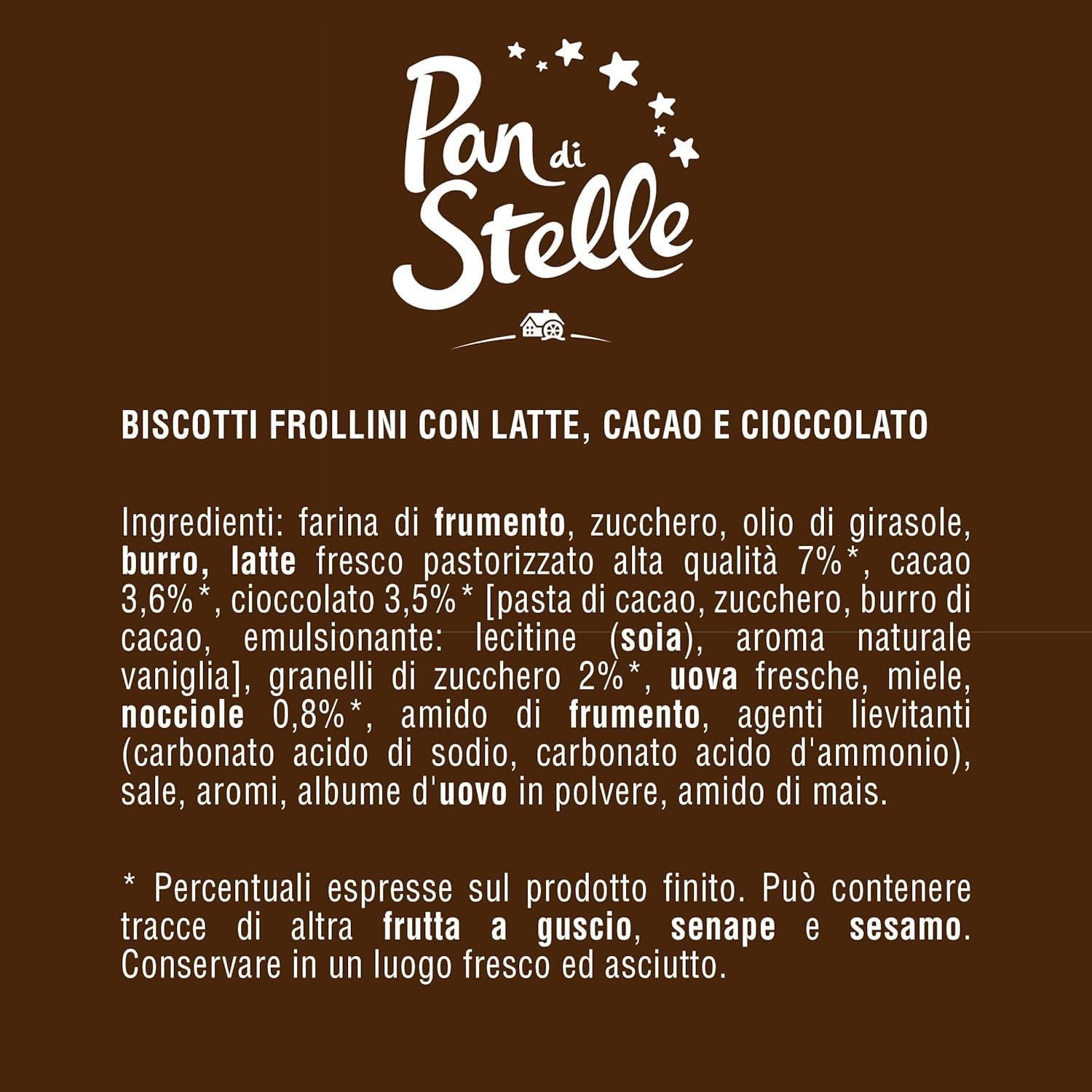 12X Pan di Stelle Biscotti Frollini con Cacao, Cioccolato e Latte Fresco Italiano, Colazione Ricca di Gusto, 700 g + JOYTALY BORSA SPESA GRATIS