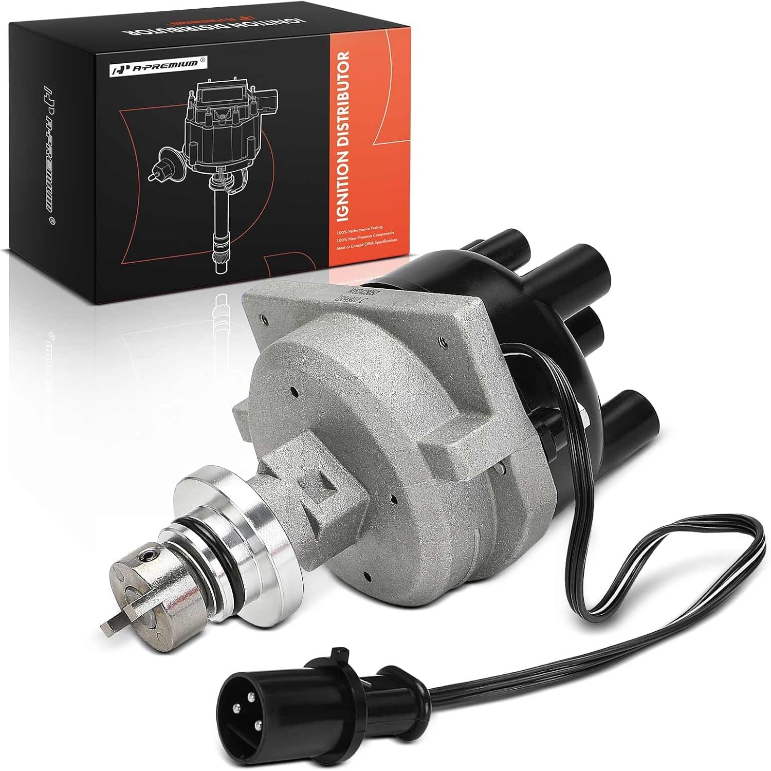 A-Premium Ignition Distributor with Cap and Rotor Compatible with Dodge Grand Caravan, Charger, Dakota & Chrysler Town & Country, Cirrus, Daytona, Dynasty, Laser, New Yorker & Plymouth Acclaim
