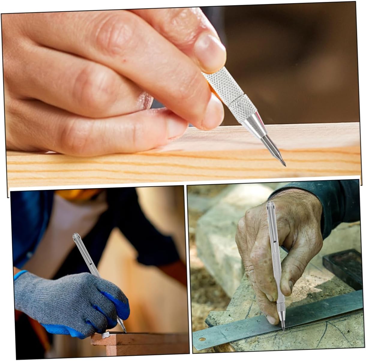 4sets Scriber Tool with Replacement Tips Tungsten Carbide Engraving Pen for Accurate Marking Glass Ceramics and for Carpenters and Builders