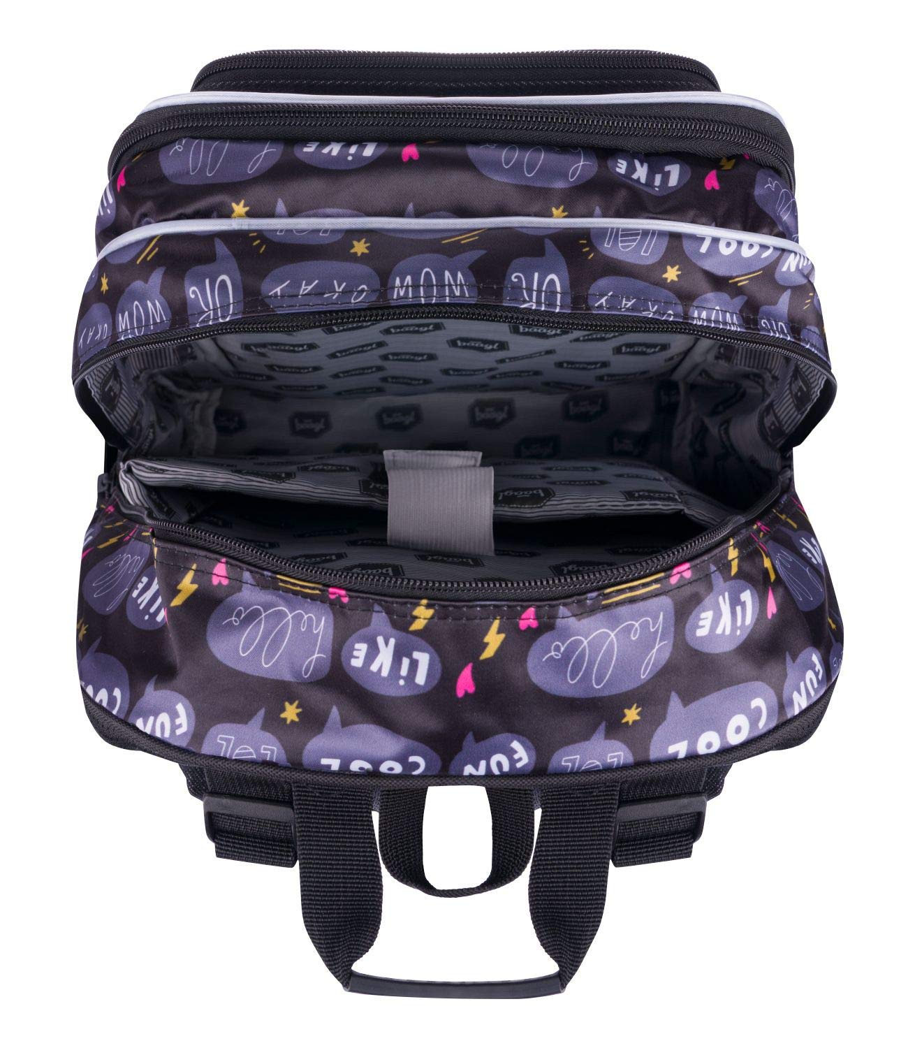 Baagl Schulrucksack Set Mädchen 3 Teilig - Schultasche ab 3. Klasse - Grundschule Ranzen mit Brustgurt - Ergonomischer Schulranzen (Turnschuhe)