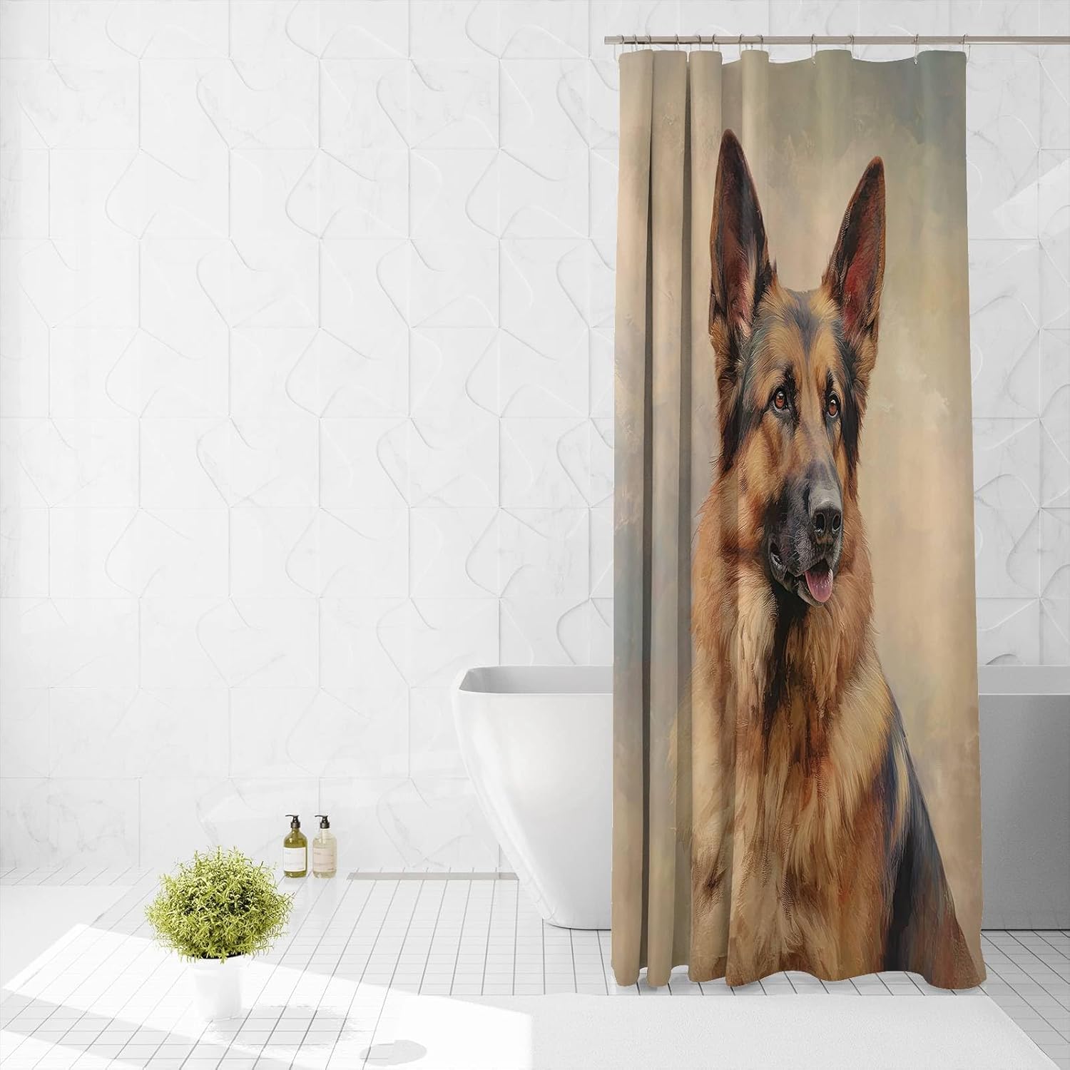 Cute Greyhound Shower Curtain Colorful Dog Pet Animal Art Print Bath Curtains for Bathroom Home Decoration with 12 Hooks Waterproof Fabric 72x80 Inch