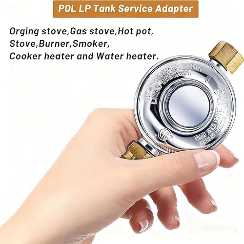 Miniatura 6 de MCAMPAS F276136 Regulador de baja presión de propano 11 "W.C, manguera de propano multifunción 14" y 12" y 38" adaptador universal de conversión