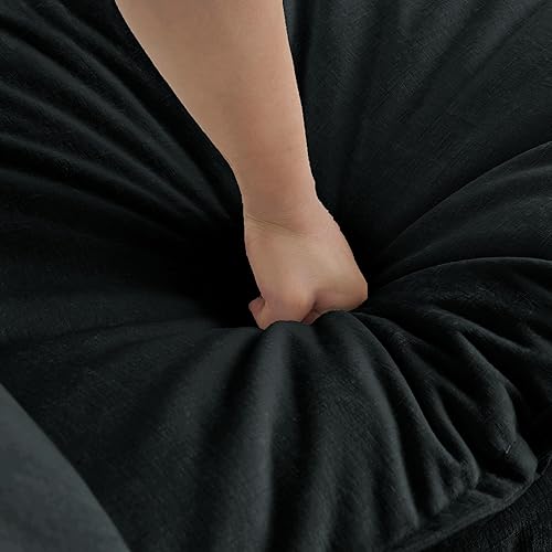 Miniatura 7 de Modular Sectional Sofa U Shaped Couch 5 Seater Convertible with Ottoman, Cloud Couch, L Sleeper Bed for Living Room, Bedroom, Apartment,Black