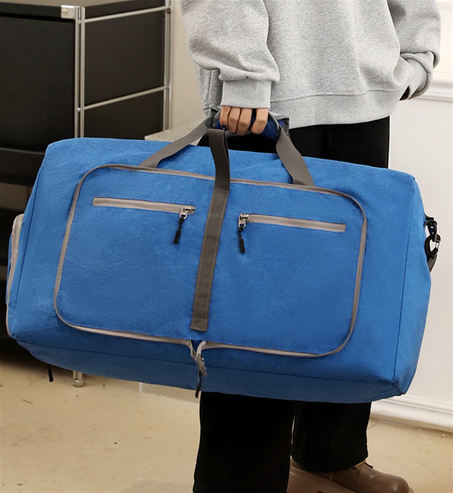Torba podróżna 24-calowa Torba Na Ubrania Z Przegródką Buty, Wisząca Walizka 2 W 1, Torby Weekendowe Wycieczka weekendowa(Pink)