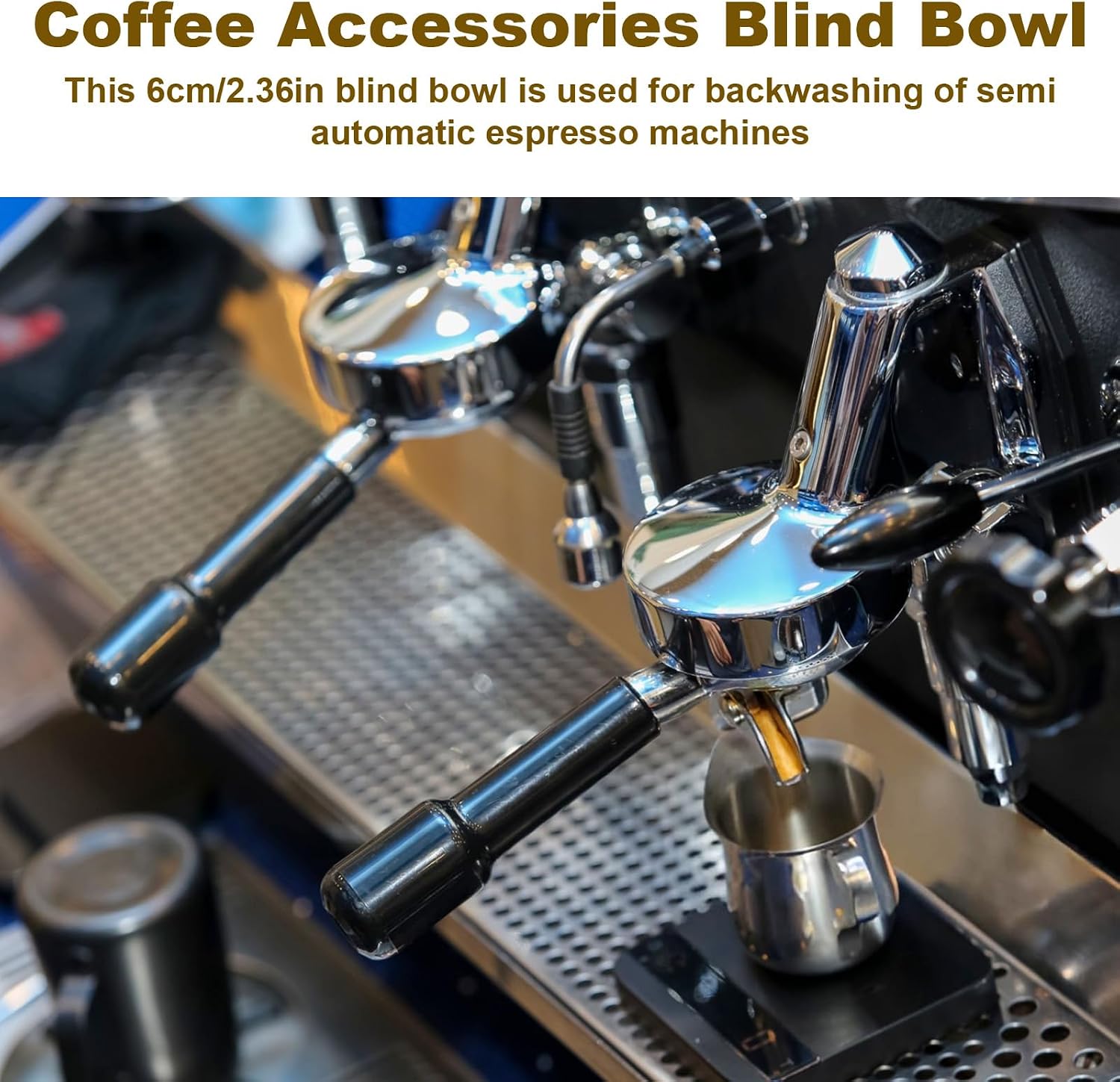2-Pack 51mm Backflush Inser Basket, 51mm Espresso Machine Portafilter Accessories, Stainless Steel Portafilter Pasket Blind Filter Backflush Disc for Cleaning Fits Most of Espresso Machines