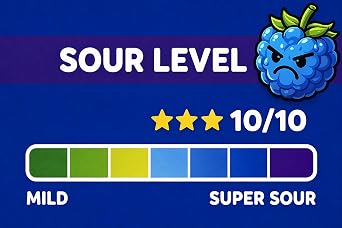 Super Sour Candy, Blue Raspberry Sour Candy Barrels, 5 Ounce