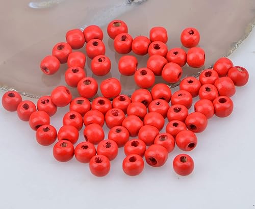 Miniatura 4 de AD Beads - Piezas de madera con agujero para hacer pulseras, joyas, lámparas decorativas, collares, cuentas de rosario de madera grandes, cuentas