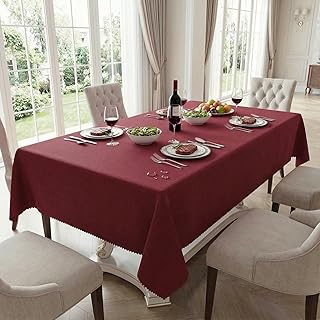 HX&OD Rectangular Tablecloth Cationic Fabric Waterproof Stain Resistant Wrinkle-Resistant for Home/Decoration/Party/Buffet/Wedding/Dining Room/Camping