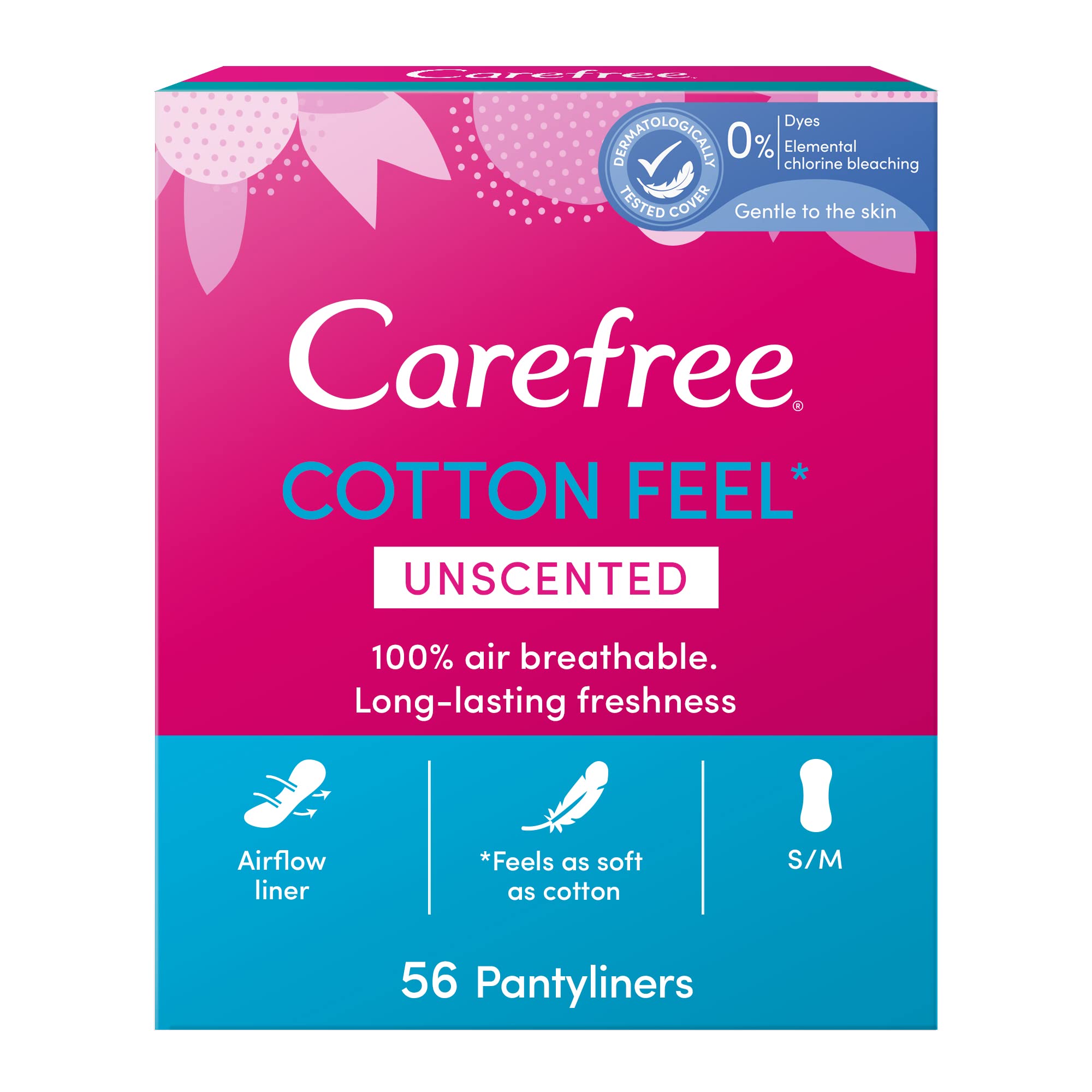 Carefree Panty Liners Cotton Unscented