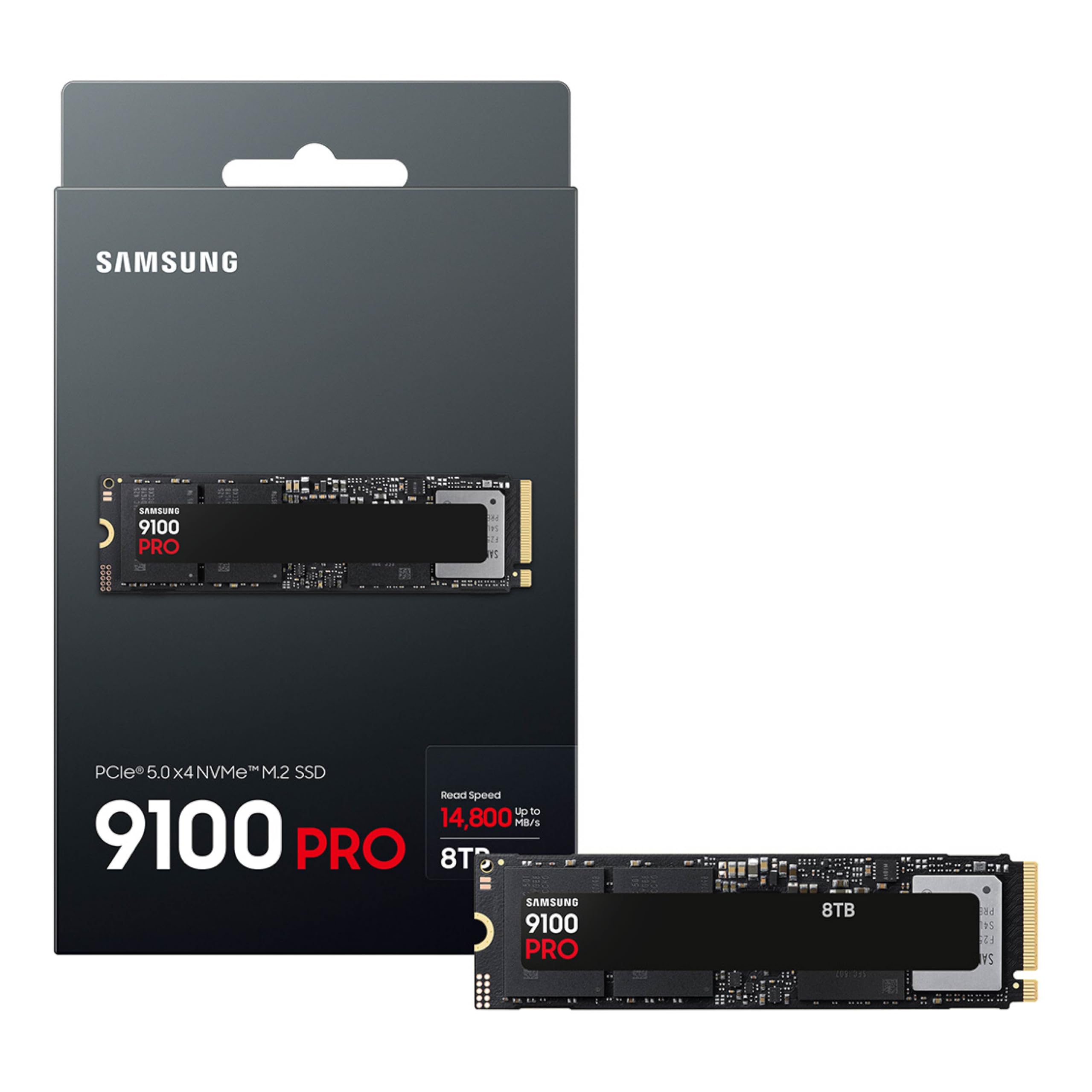 SAMSUNG SSD 9100 PRO 8TB, PCIe 5.0x4 M.2 2280, Seq. Read Speeds Up to  14,800MB/s, Best for AI Computing, Gaming, and Heavy Duty Workstations (MZ  VAP8T0B/AM) : Amazon.sg: Electronics