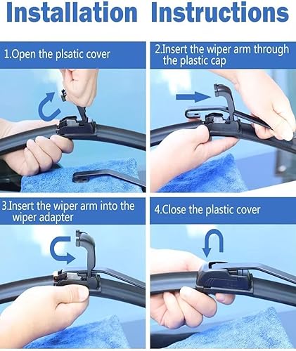 Miniatura 6 de GRAVEE - Limpiaparabrisas de repuesto para automóvil, delantero de 22 + 21 pulgadas, para automóvil (paquete de 2)