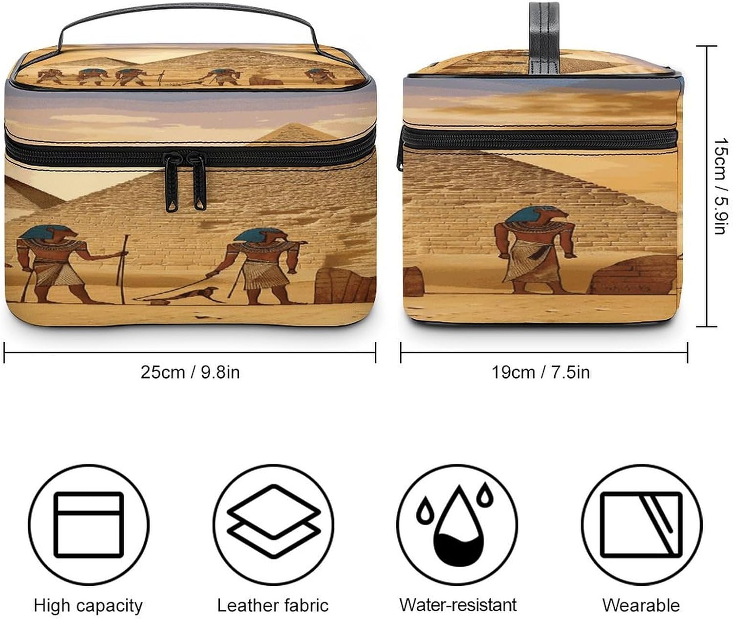 Ancient Egyptians Travel Makeup Bag Cosmetic Bag Toiletry Bags image 2