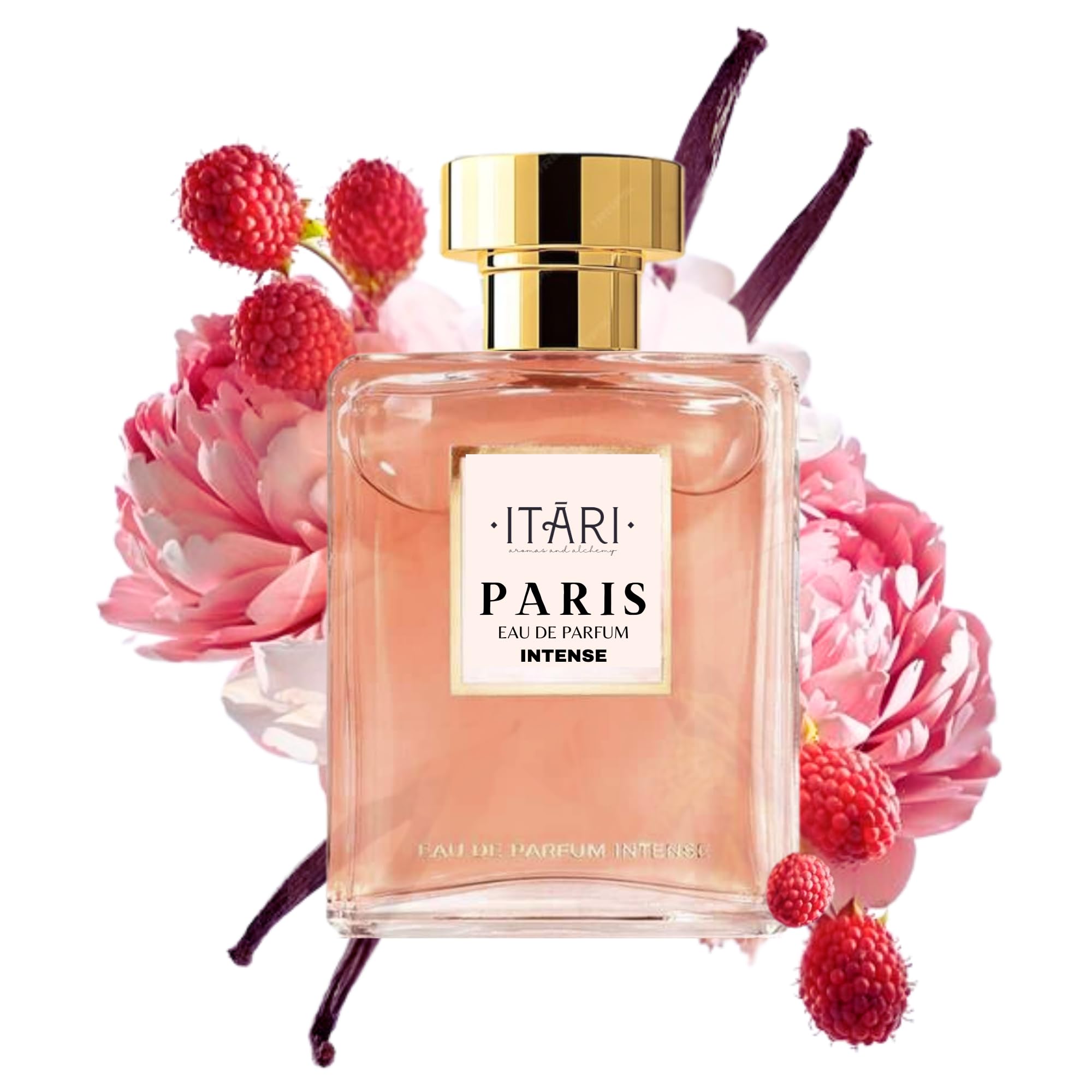 Itari Paris Eau De Parfum Sweet Fruity Floral Feminine Fragrance With Hints of French Vanilla and Rich Amber 110ML
