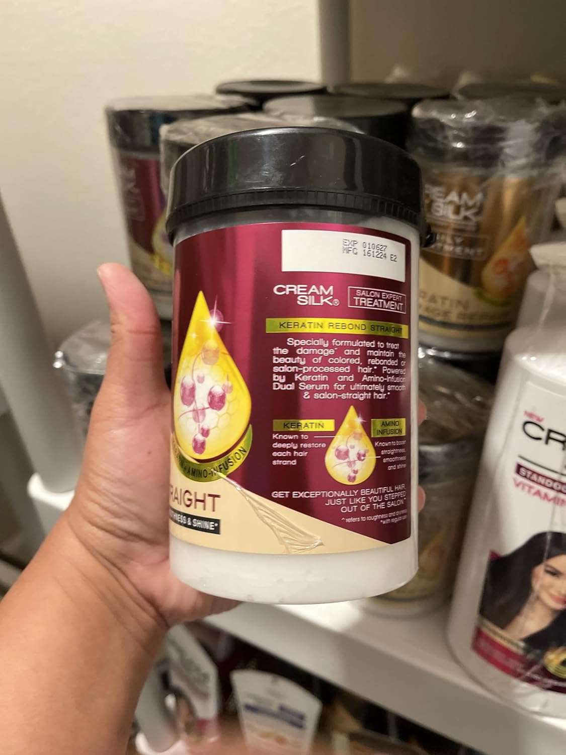 Generic Cream Silk Keratin and Collagen Daily Hair Treatment, 650ml, for Damaged Salon-Treated Hair, Red - Image 6