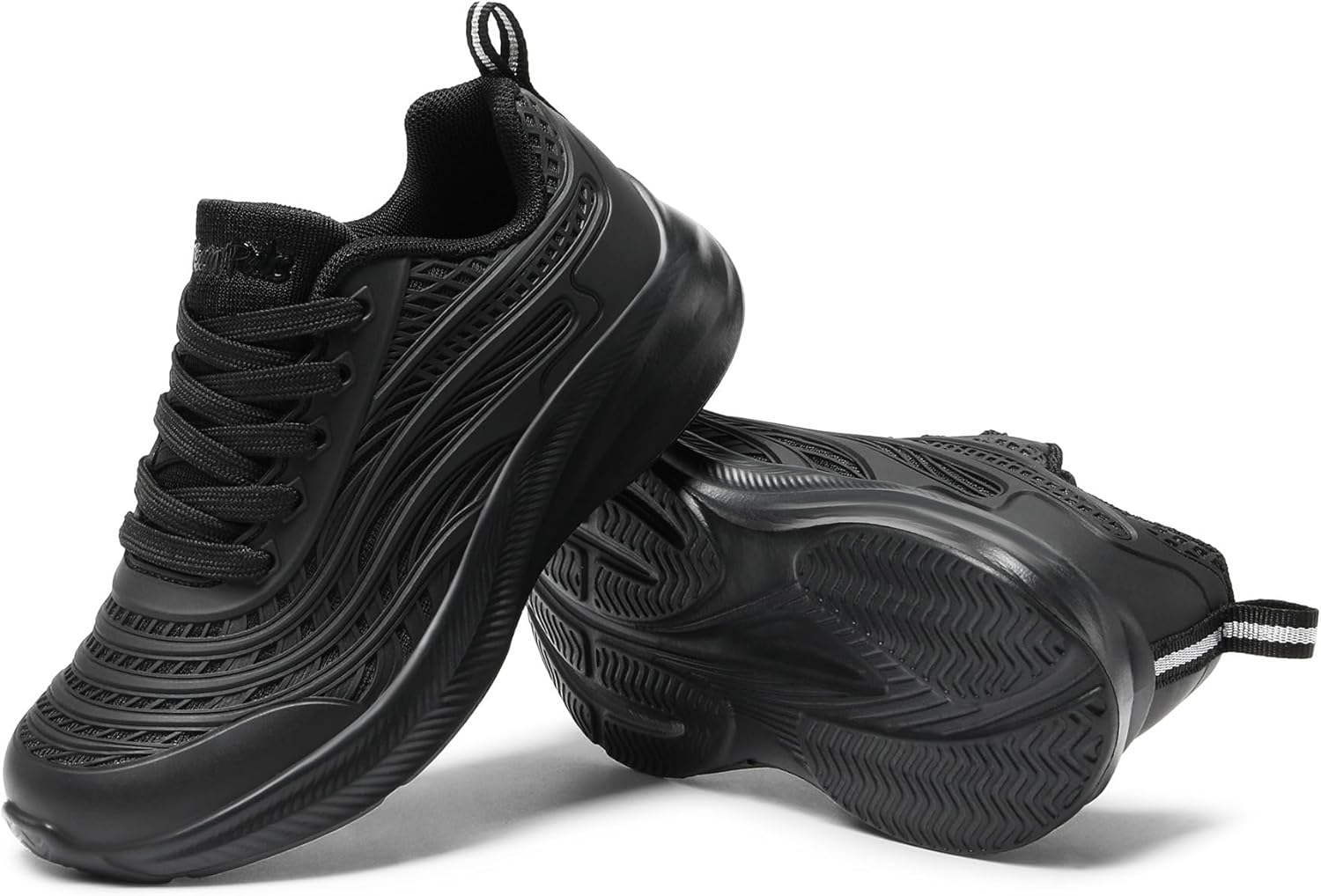 DREAM PAIRS Girls Boys Shoes Kids Lace up Tennis Sparkle Glitter Athletic Running Sneakers - Image 6