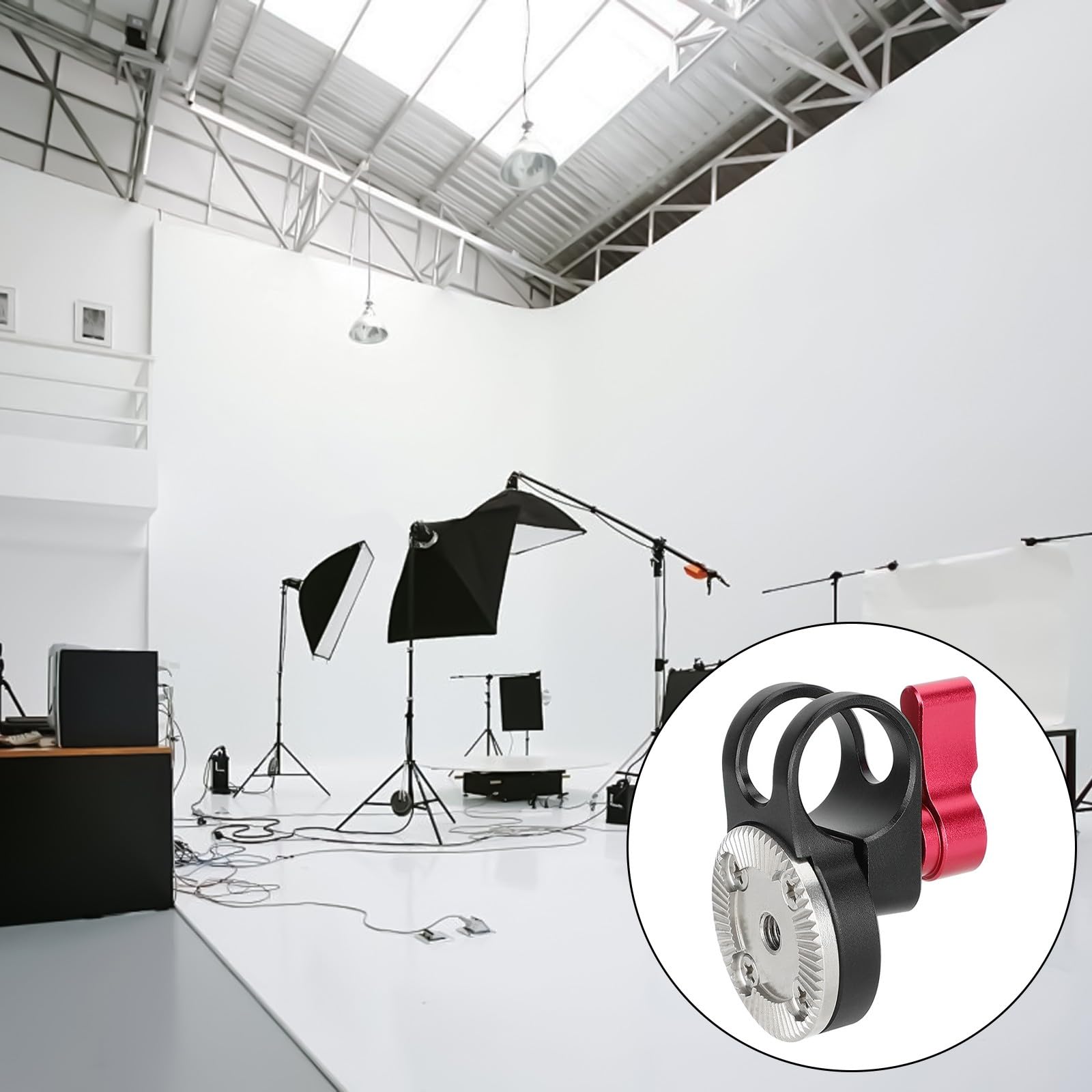 Estensioni compatibili con morsetto in alluminio da 19 mm per attrezzatura fotografica per migliorare la stabilità dell'attrezzatura cinematografica