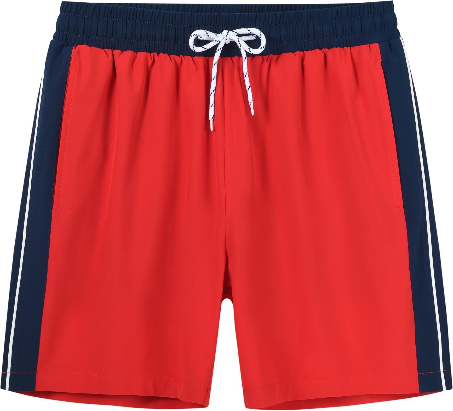 Tyhengta Men's Swim Trunks Quick Dry Beach Shorts with Zipper Pockets and Mesh Lining