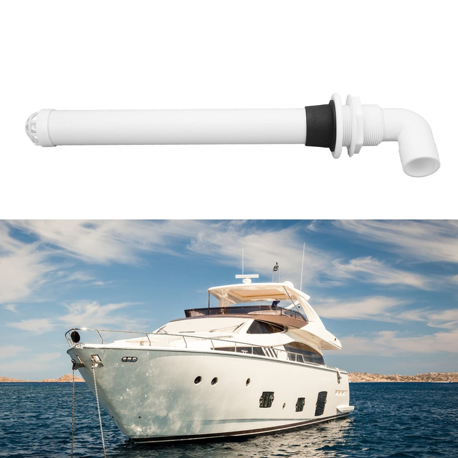 Tubo Di Scarico Di Troppo Pieno, Plastica e PVC Tubo Di Scarico Del Troppopieno Piletta Lavabo Bagno Universale per Yacht, Acquari, Bagni,