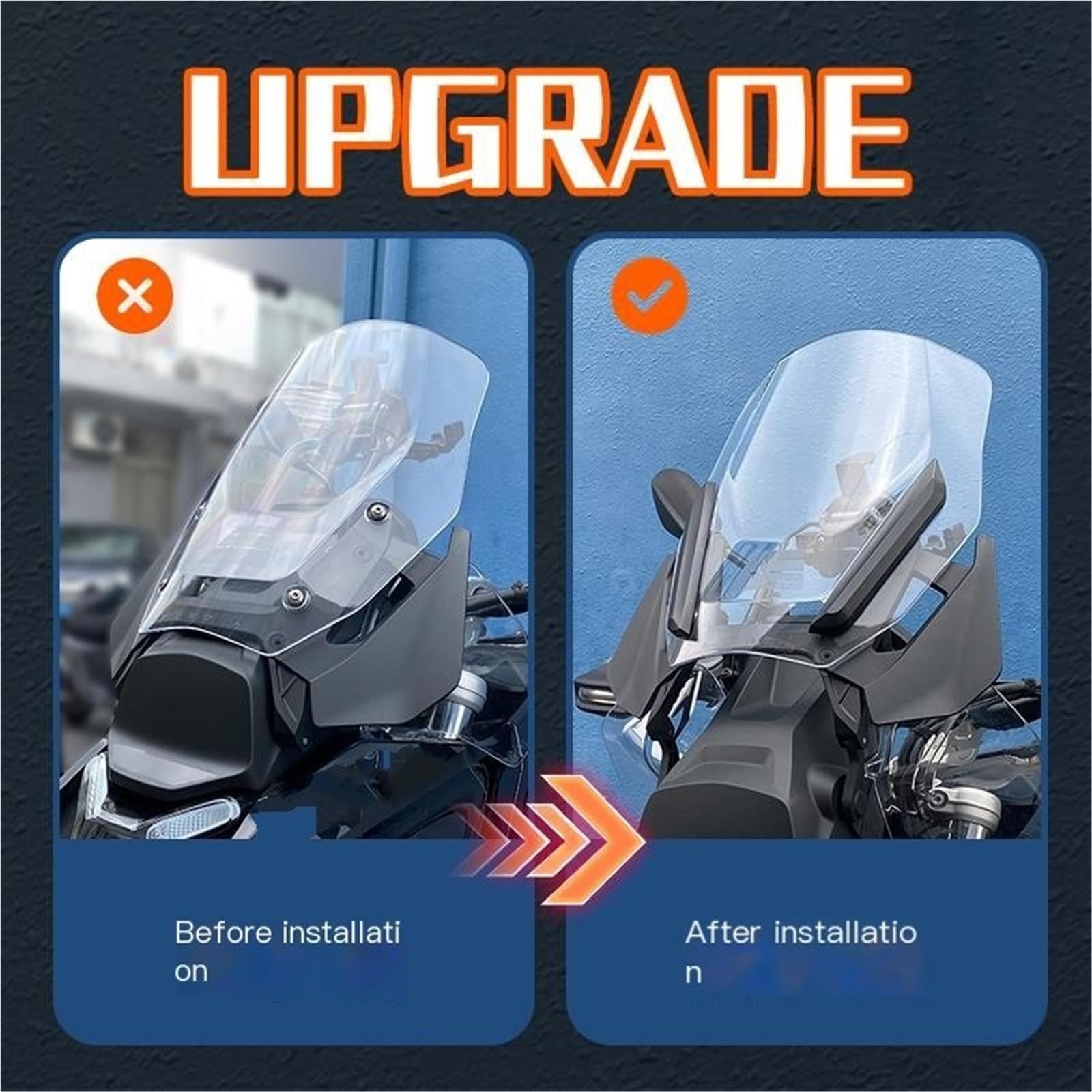 Deflettore per moto Adatto per Suzuki V-Strom 650, deflettore parabrezza per moto, spoiler, parabrezza anteriore per moto e accessori DEFLETTORI ARIA