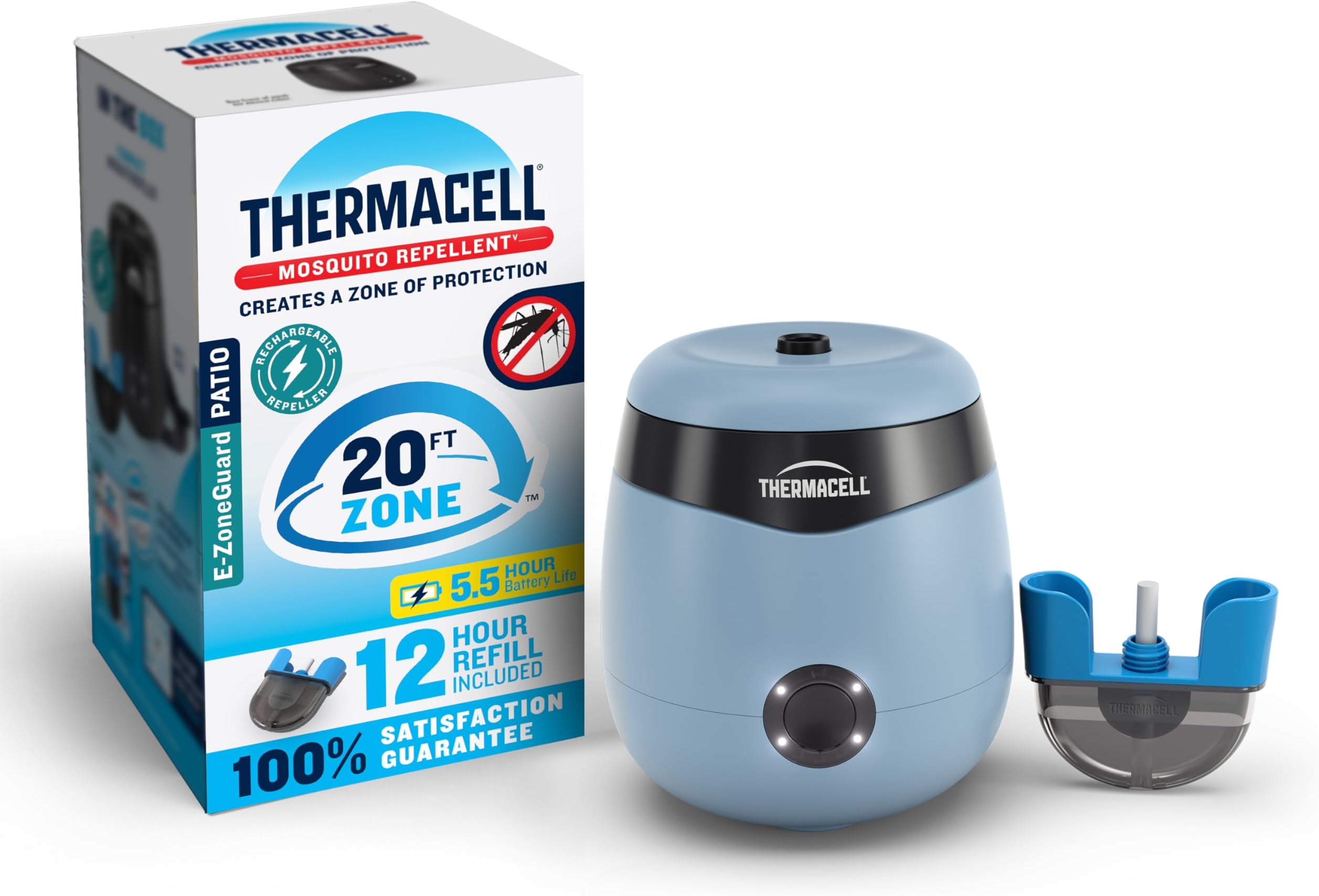 Thermacell E55 Rechargeable Mosquito Repeller, Highly Effective Rechargeable Mosquito Repellent