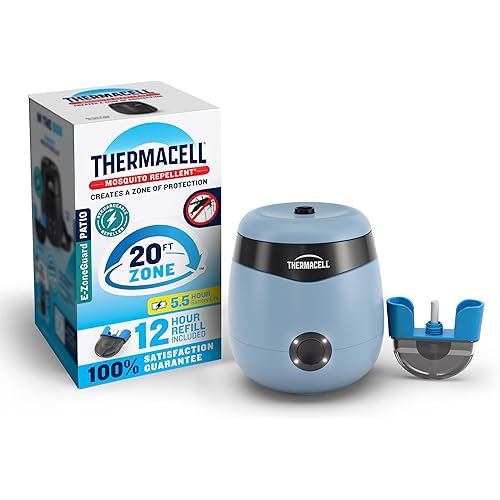 Thermacell E-Series Rechargeable Mosquito Repeller with 20’ Mosquito Protection Zone; Bug Spray Alternative; Scent Free
